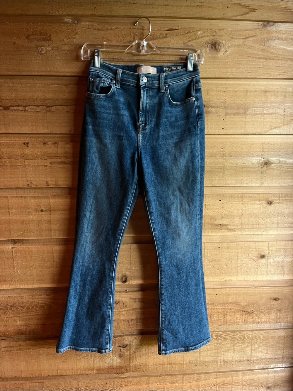 7 FOR ALL MANKIND - high waisted crop kick flare jean - Picture 6 of 8